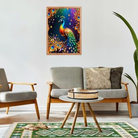 GHHKUD Peacock Diamond Art Kits for Adults, Birds 5D Diamond Painting Kits for Adults Beginners, DIY Full Drill Diamond Gem Art Stitch, Diamond Canvas Painting Pictures, Crafts Wall Decor 30 * 40CM