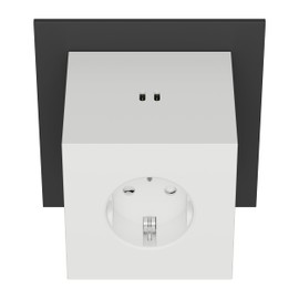 Avolt Avolt Square 2 Steckdosenleiste mit USB-C ?C Design Steckdosenw??rfel mit 3-Steckdosen & 2 USB-C Ports (30W) ?C Mehrfachsteckdose f??r B??ro & Zuhause ?C In Mehreren Farben Erh?ltlich (Wei?)