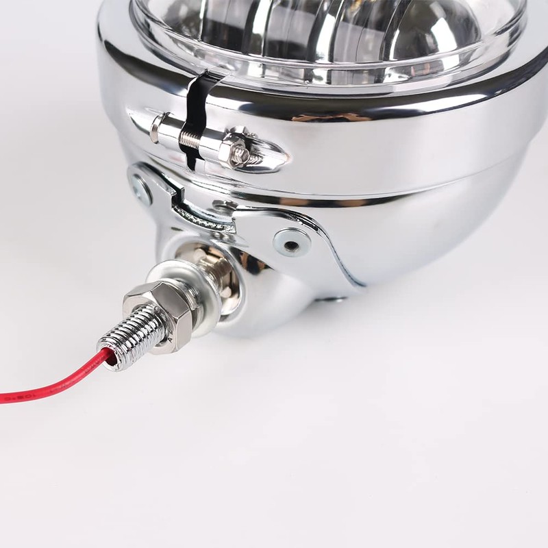 DAONUE 2 PCS 4.5inch Motorcycle Fog Passing Light Chrome 4