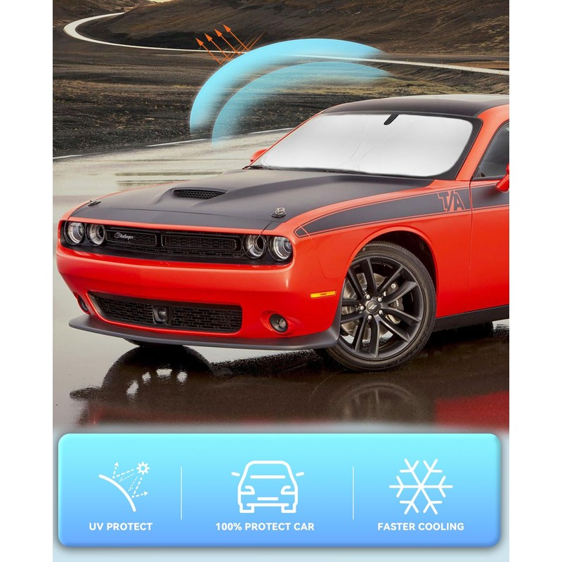 Sunshade for Challenger Windshield Sun Shade for 2015-2023 2024 2025