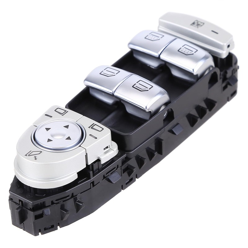 Aublinto Window Regulator Electric Window Switch Front Left Silver Compatible