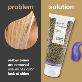 Silver Conditioner for Yellow Tones in Blonde, Grey & Silver Hair – with Violet Pigments, Panthenol & Castor Oil for Shine and Smoothness