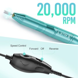 ALLE˙S Taladro de Uñas Eléctrico para Uñas de Gel Acrílico, 20.000 Rpm Efile E Lima de Uñas Lima de Uñas Electrónica Kit de Taladro de Manicura Y Pedicura para El Hogar con Brocas, Bandas de Lijado Y