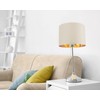 Contemporary and Chic Soft Cream Cotton 10" Table or Pendant