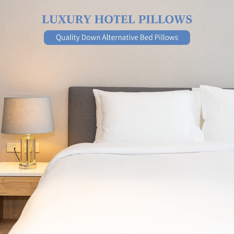 Sherwood Hotel Collection Bed Pillows for Sleeping 2 Pack Queen