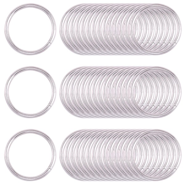 Wokape 60Pcs Metal O Ring Kit Belts Hardware Pin Seamless