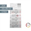 rido/idé 5-Month Calendar 2026, Grey, 300 x 630 mm