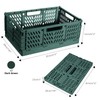2 Pieces Folding Crate, Plastic Sturdy Folding Boxes, Foldable Storage