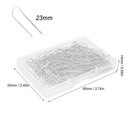 Fork Pins, 200Pcs U Shaped Sewing Fork Pins Quilting Pins Stainless Steel Double Blocking U Pins(23mm)
