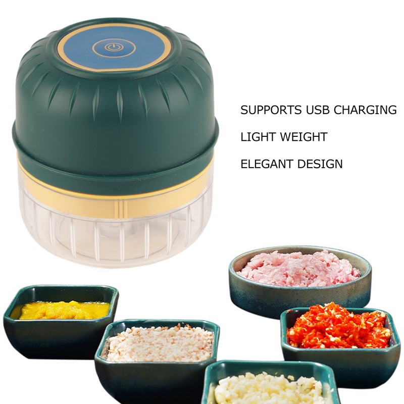 250ML Garlic Chopper 3 Blades Mini Wireless Waterproof USB Charging