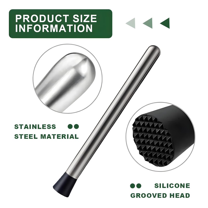 Cocktail Strainer Barware Cocktail Muddler,Cocktail Stirrer, Stainless Steel Stirrer, Lime