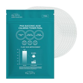 Re.SPN PHA Succinic Acid Calming Toner Pads – Gentle Exfoliating & Hydrating Pads for Sensitive, Acne-Prone Skin with Centella, Caffeine & Houttuynia | Vegan Korean Skincare (7 Count, Travel Kit)