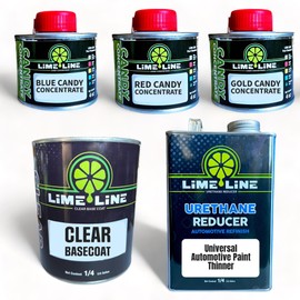 LiME LiNE 4 oz Transparent Candy Concentrate, Solvent base Automotive Paint (Ultimate Candy Pack 4oz)