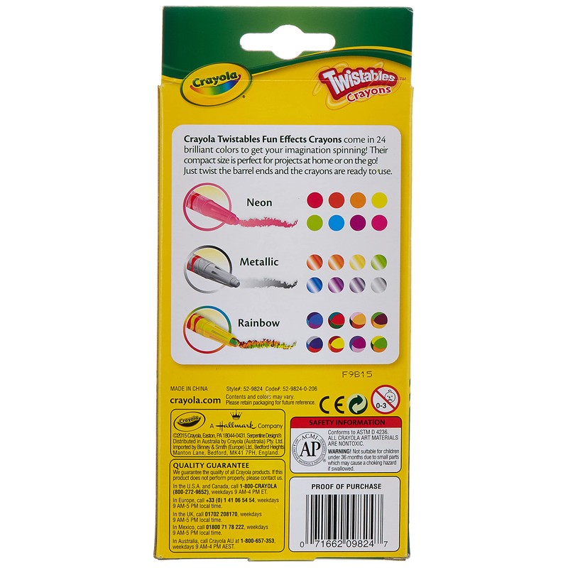 Crayola Twistables Fun Effect Crayons (24 Count)