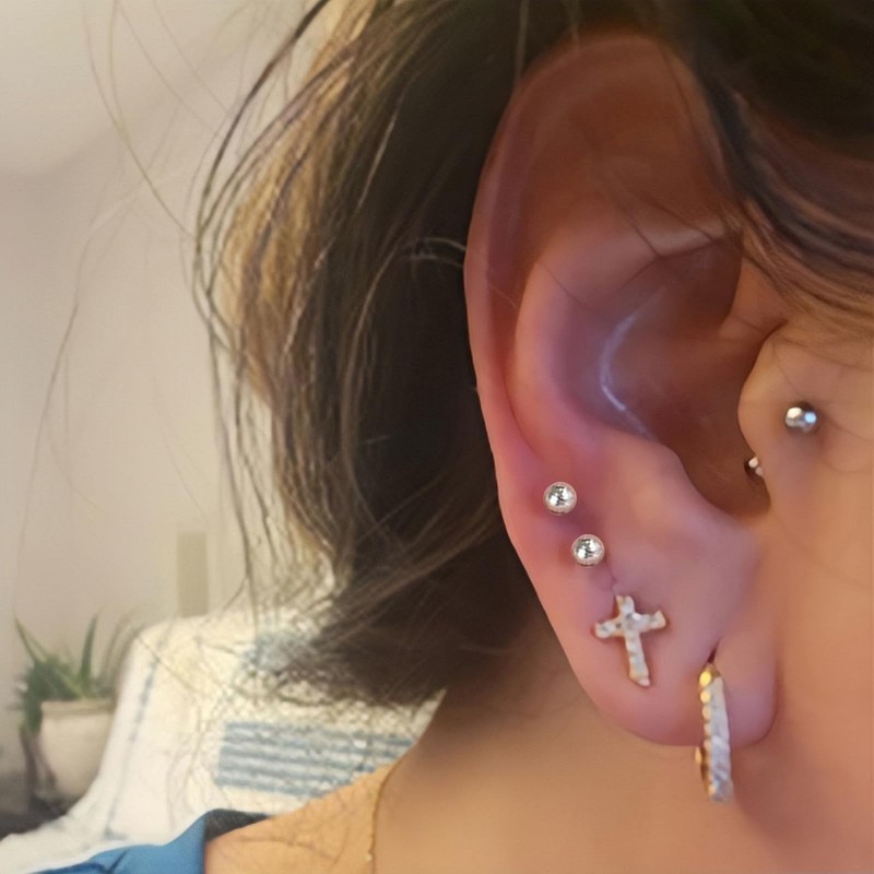 Ear Piercing Kit Disposable Ear Piercing Kit with Multi-sized CZ