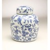 AA Importing 59953 Blue & White Ceramic Chinoiserie Ginger Jar