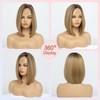 YaissmyLu Side Parting Ombre Blonde HighLight Hair Synthetic Lace Front