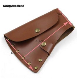1PC Leather Axe Holster Hatchet Head Cover Axe Sheath Blade Protector Camping Case (Large for 600g axe head)