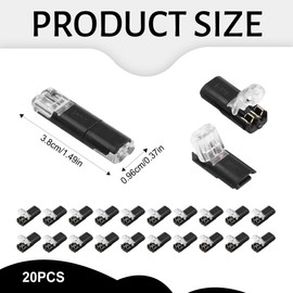 20Pcs Electrical Wire Connectors with Locking Buckle Wire Connectors Push Fit Electrical Connector Solder-Free Quick Two-Wire Butt Connector for Led Home Electrical Applications