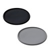 円形コースター2点セットシリカゲルスタイリッシュ耐高温耐寒防水シンプルデザインドリンクコーヒーコースターレストランコーヒー家庭用（ブラックグレー）