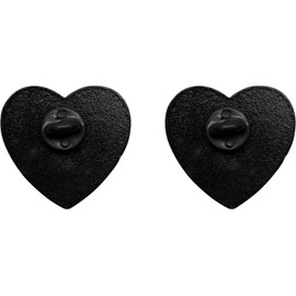 Set of 2 Heart Shaped "GRL PWR" Enamel Lapel Pins (1.25" X 1.25")