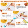 Suttmin 500 Pcs Reusable Chopsticks Helper Multicolor Plastic Practice Chopstick