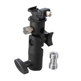 Operitacx 2PCS Metal Flash Lamp Holder Bracket Versatile DSLR Camera Flash Bracket with Umbrella Mount Joint for Light Stand and Tripod Use