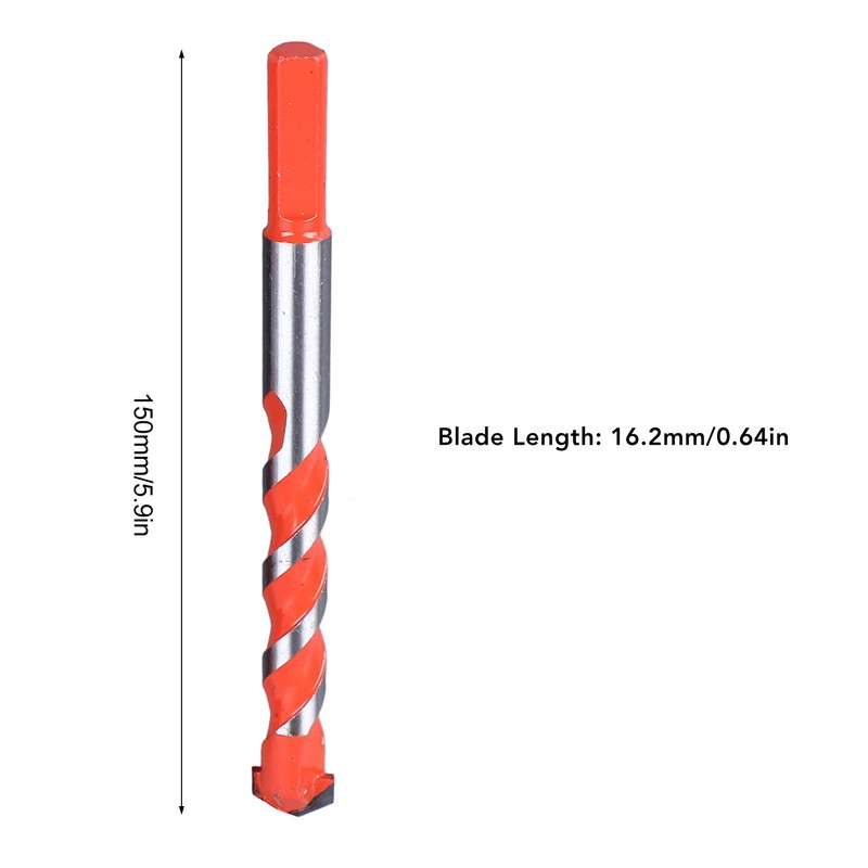 5PCS Twist Drill Bits 16.2mm Straight Triangle Shank Cemented Carbide