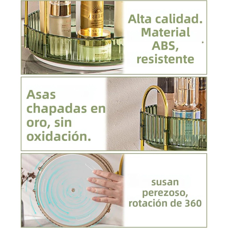 Organizador De Maquillaje Giratorio 360º Para Tocador