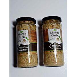 Supreme Tradition Minced Garlic 8 Ounce (Pack of 2)