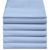 4U'LIFE Flat Sheets(5-Pack)-Ultra Soft & Comfortable Microfiber (Light Blue, 5-Pack