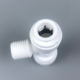 XINWOO Quick Connect Push In to Connect Water Tube Fitting for RO Reverse Osmosis Water Filter Fittings-Tee,3/8" x 3/8" x 3/8" Tube OD (10 Pack)