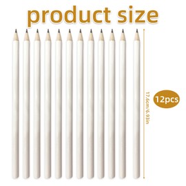 12pcs Golf Pencils, 6.9in - Extra Long White Pencil with Durable Graphite Core, Suitable for Scorecards, Golf Courses, Kindergarten, Offices & Schools - Bulk Pencils for Smooth Writing