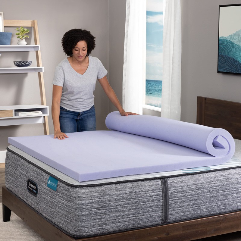 BEAUTYREST, Lavender Colored, Aloe Gel Bead, Pressure Relieving Memory Foam