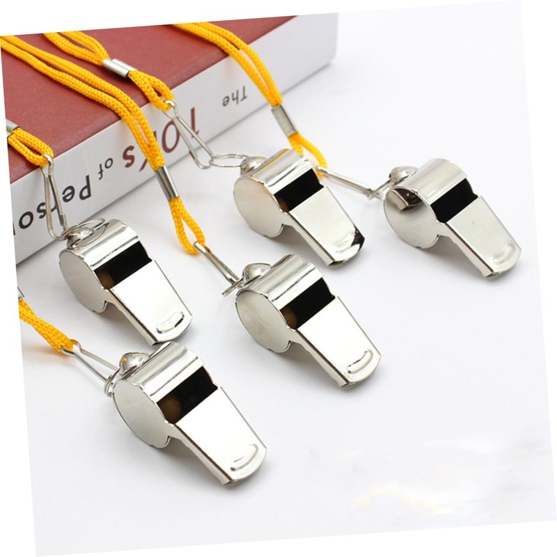 BESPORTBLE Emergency Sports Whistle Survival Metal Loud Stainless Steel Keychain