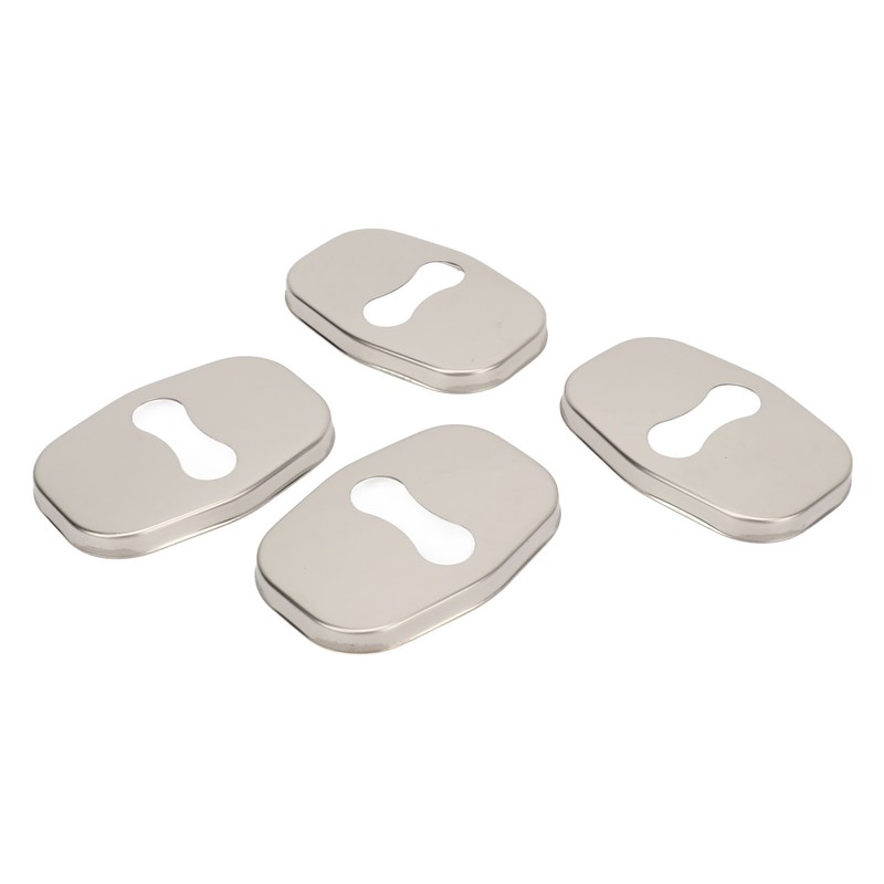 4PCS Door Lock Striker Cover Stainless Steel Strong Protection Replacement
