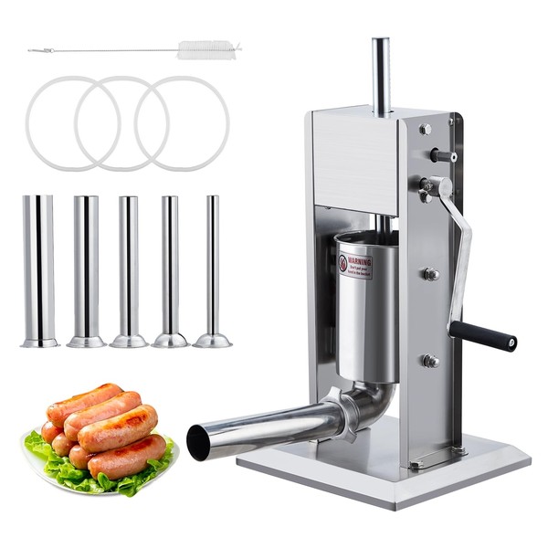 Sausage Stuffer, Manual 7LBS/3L Sausage Maker Machine, Meat Stuffer with