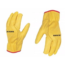 Unisex Leather Work Working Driving Gloves - Premium Quality - Driver/Lorry/Car Truck - Slick Fir Without Lining (UNLINED) Mens Ladies (Medium)