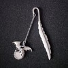 Kuskins Vintage Feather Dragon Metal Bookmark, 3D Antique Silver with
