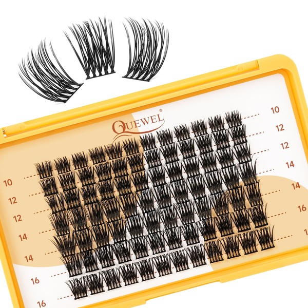 QUEWEL Lash Clusters MIX 10-16mm Cluster Lashes Eyelash Clusters Soft