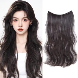 Yokosen One Touch Extension, One-touch Hair Extension, Long Wrap, Clip Included, Lightweight, Neckline Wig, Half-Wig, One-touch, Partial Wig, Point Wig, Hair Extension, Stylish, Adult, Daily Dating