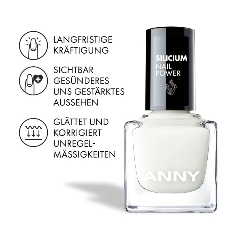 ANNY Silicon Nail Power 3-in-1 Care Varnish: Base Coat, Nail