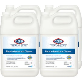 CLOROX CloroxPro Healthcare Bleach Germicidal Cleaner Refill, Healthcare Cleaning and Industrial Cleaning, 128 Ounces (Pack of 4) - 68978