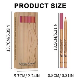 HAMKU 12 lipliner set Farben Schlankes Lippenkonturenstifte Set,Longwear Smooth Lip Pencil Cremiger Lip Liner Stift Matter Lippenstift wasserfester Lippenstift,Hochpigmentiertes natürliches Lippen