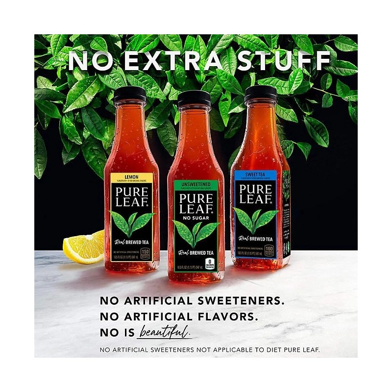 Pure Leaf Real Brewed Tea Unsweetened Black Tea 16.9 fl.