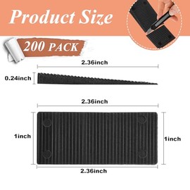 CYEAH - Paquete de 200 cuñas de plástico para nivelación, multiusos, rígidas, compuestas y cuñas niveladoras de muebles, cuñas niveladoras de mesa, cu
