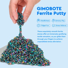 GIMOBOTE Original Ferrite Putty Colorful 1000+, Fidget Toy Ferrite Rocks for Stress Relief, Sensory Toy for Adults & Teens 14+, Ferrite Stone Fidget Present for Office Holiday Stocking Stuffer