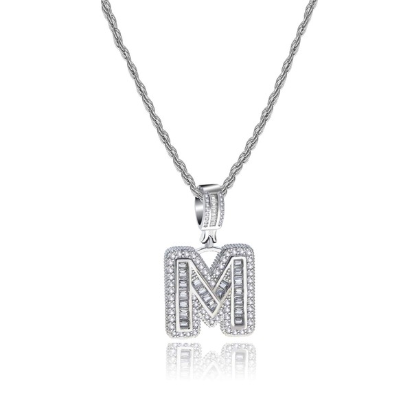 MiiFort Initial M Letter Name Alphabet Personalized Necklace for Women