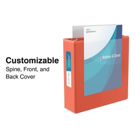 Staples 82648 Standard 1 1/2-Inch 3-Ring View Binder Orange (26442-Cc)