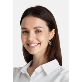 SOFIA MILANI - Women's Earrings 925 Silver - Snake Creole Earrings, Sterling Silver, No Gemstone